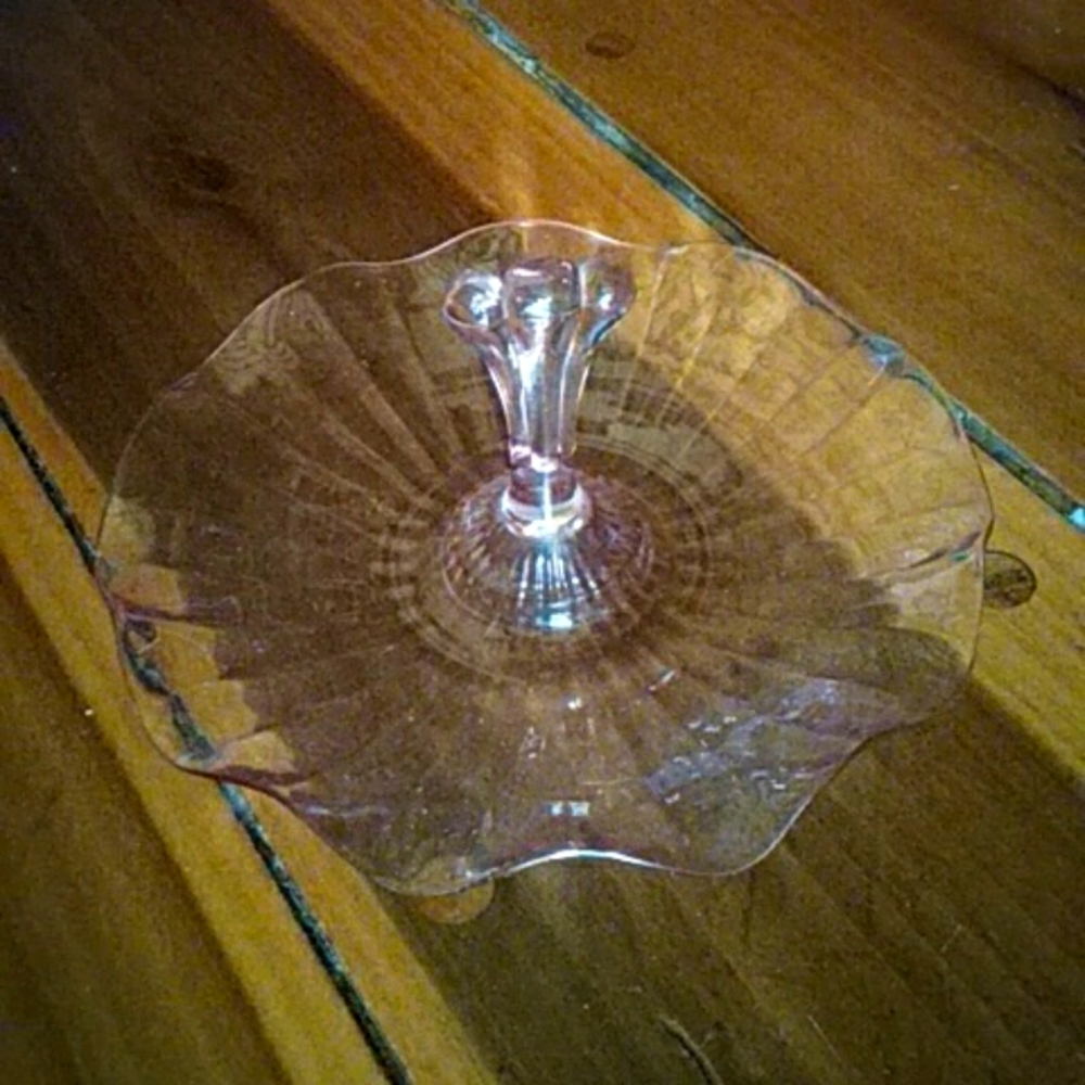 Vintage Pink Glass Dish.